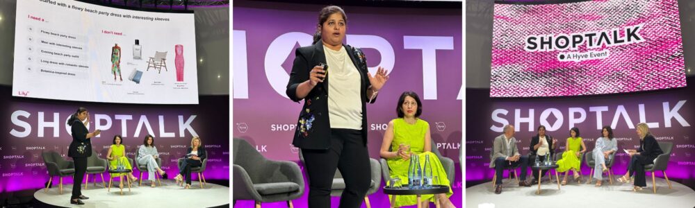 Lily AI CTO speaking on the Shoptalk Europe stage